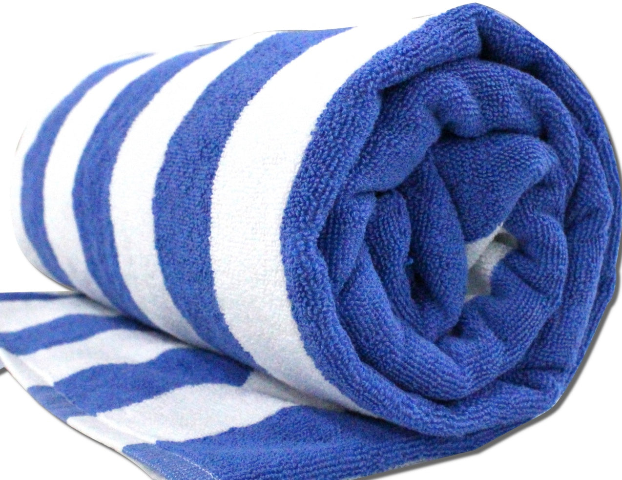 Beach Towel (White and Blue Stripes)