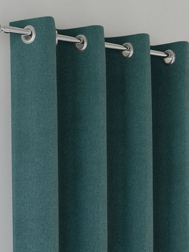 2 piece dark green curtain